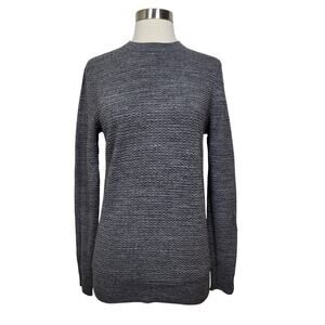 H&M Men's Heather Gray Textured Long Sleeve Round Neck Sweater Top Size XS